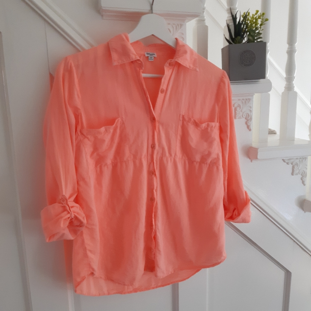 Splendid Bright Coral Dress Shirt
